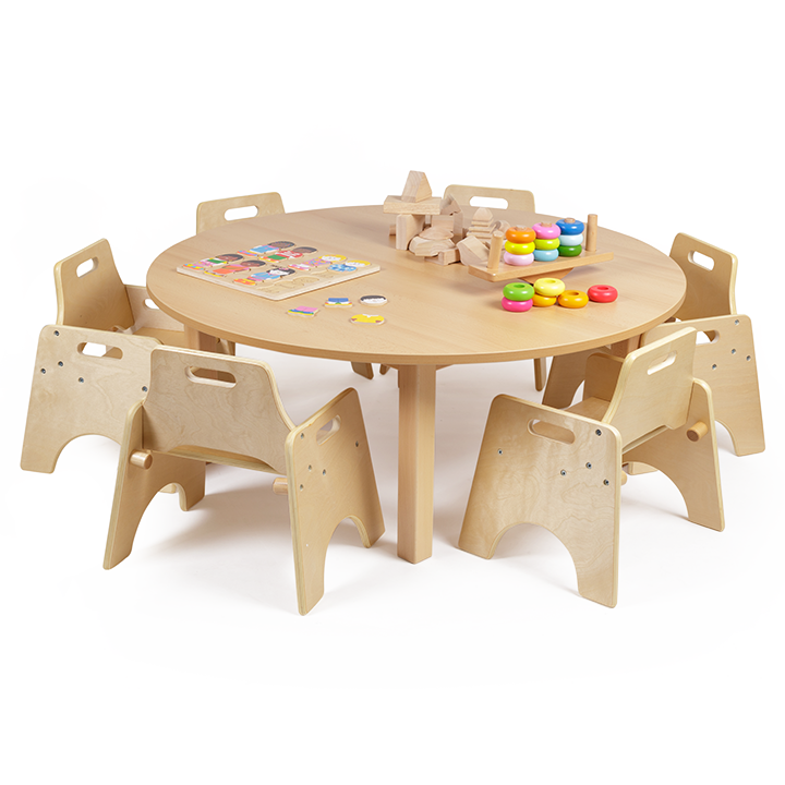 Wobbler Saver Set Round Wood Effect Top - Early Years Direct