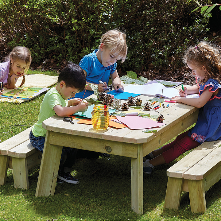 Outdoor Table and Bench Sets Rectangular