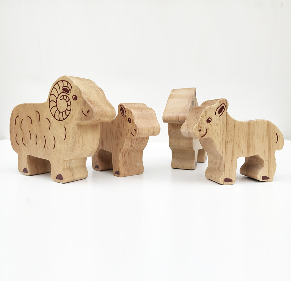 Animals of the Farm, Wooden Animals, Waldorf Toys 