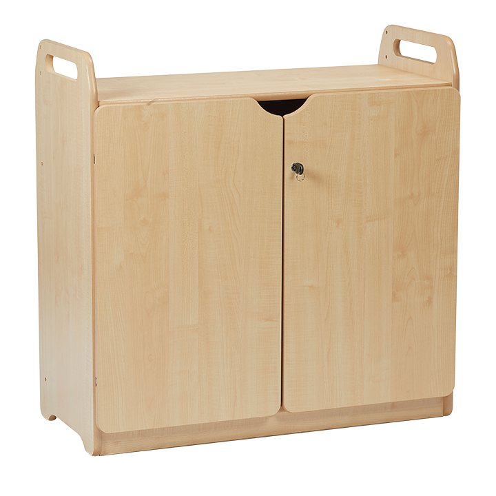 lockable wooden cupboard