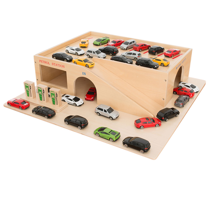 early learning wooden garage